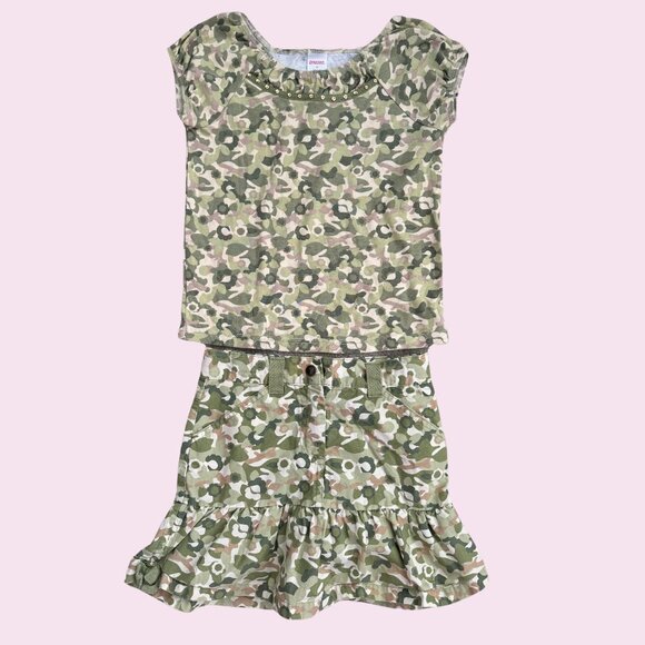 Gymboree Girl's Camo Shirt and Skirt/Skort Set (Size 8 Kids) - Picture 1 of 5